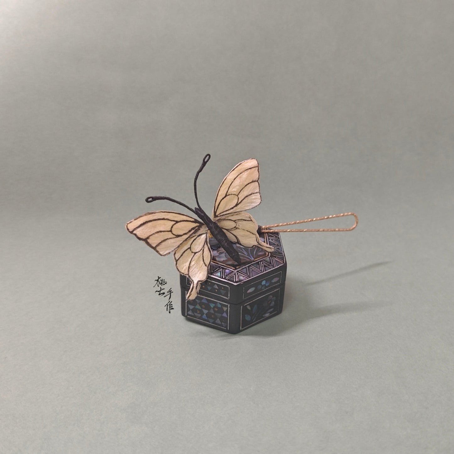Butterfly hairpin mulberry silk flower velvet flower hairpin currently avaiable