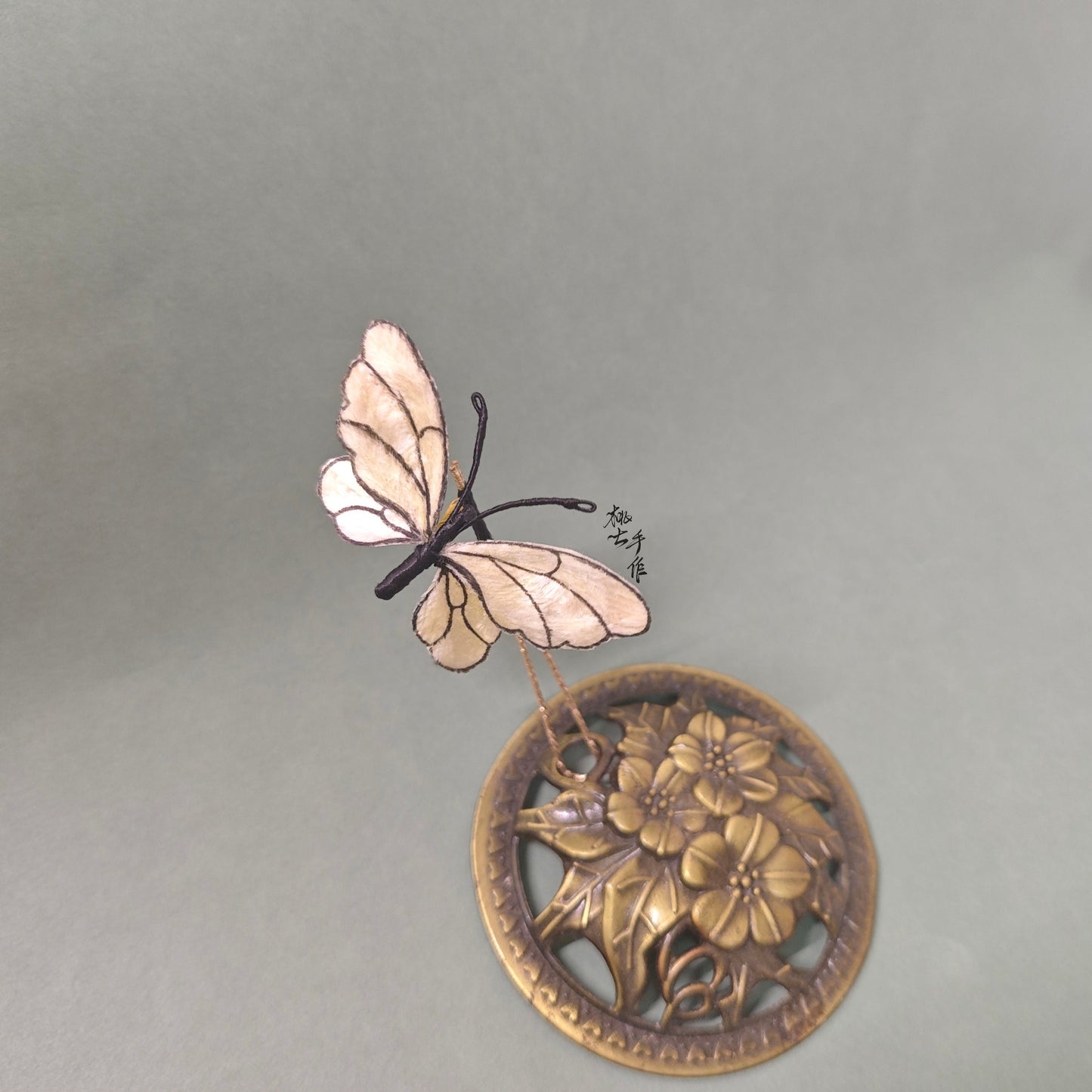 Butterfly hairpin mulberry silk flower velvet flower hairpin currently avaiable