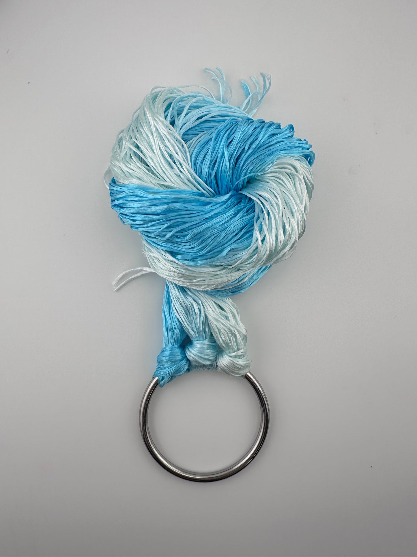 Slightly twisted mulberry silk threads for making velvet flowers