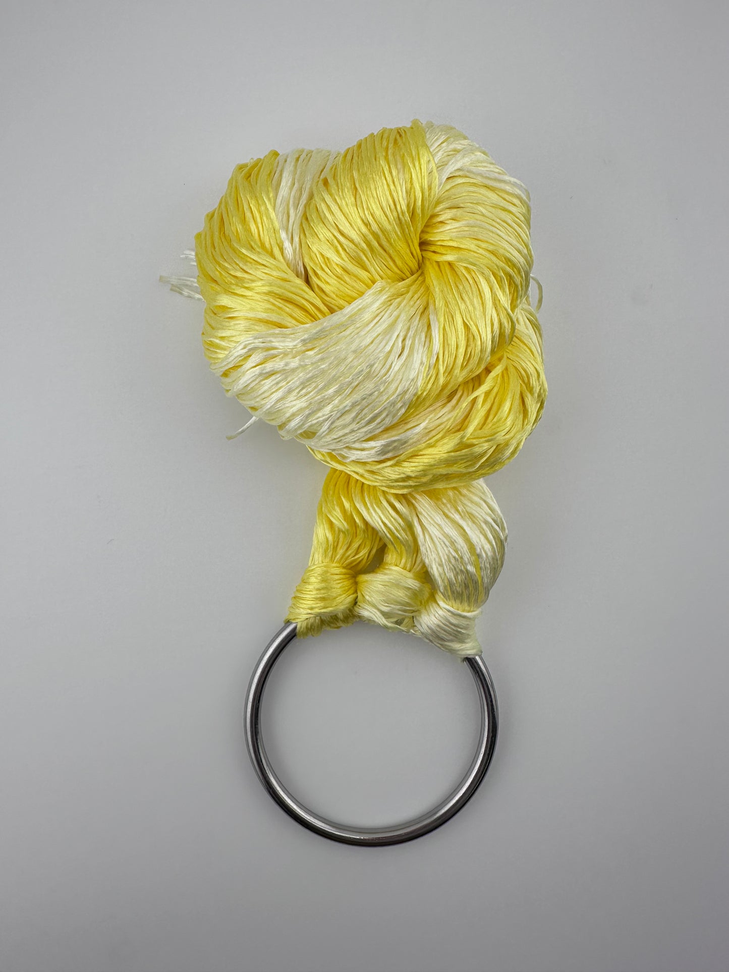 Slightly twisted mulberry silk threads for making velvet flowers