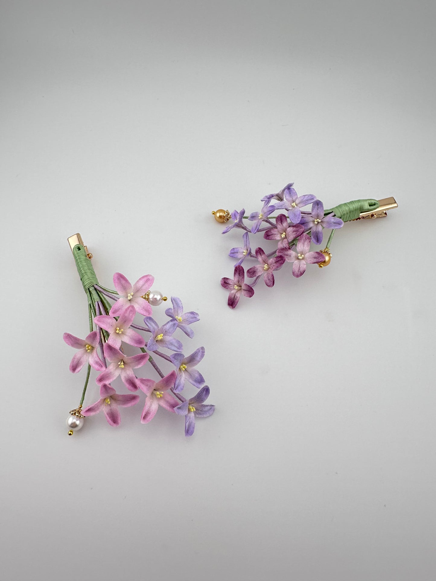 LILAC hairpin mulberry silk flower velvet flower hairpin pre-order