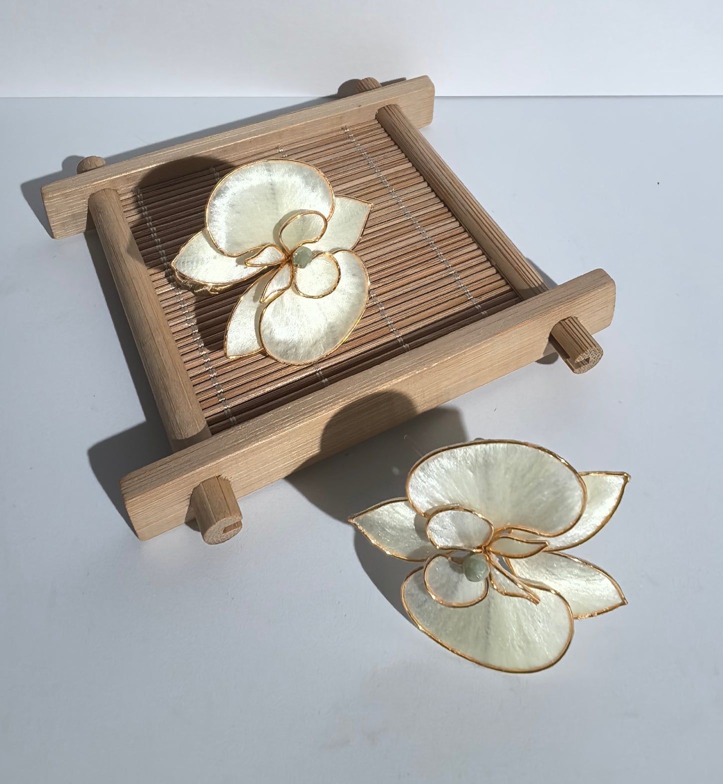 Bloom Haus Orchid necklace mulberry silk velvet flower currently available