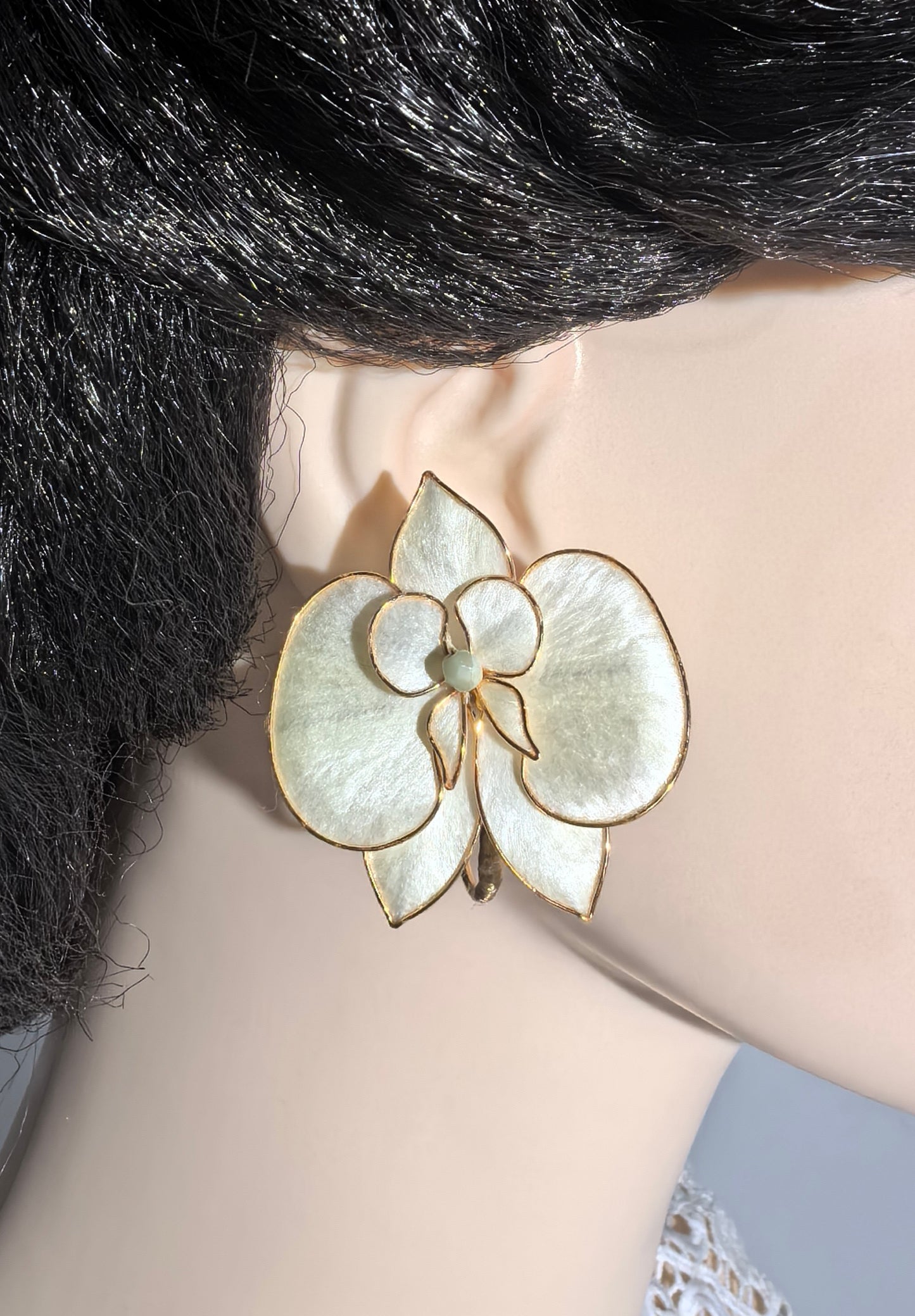 Bloom Haus Orchid necklace mulberry silk velvet flower currently available