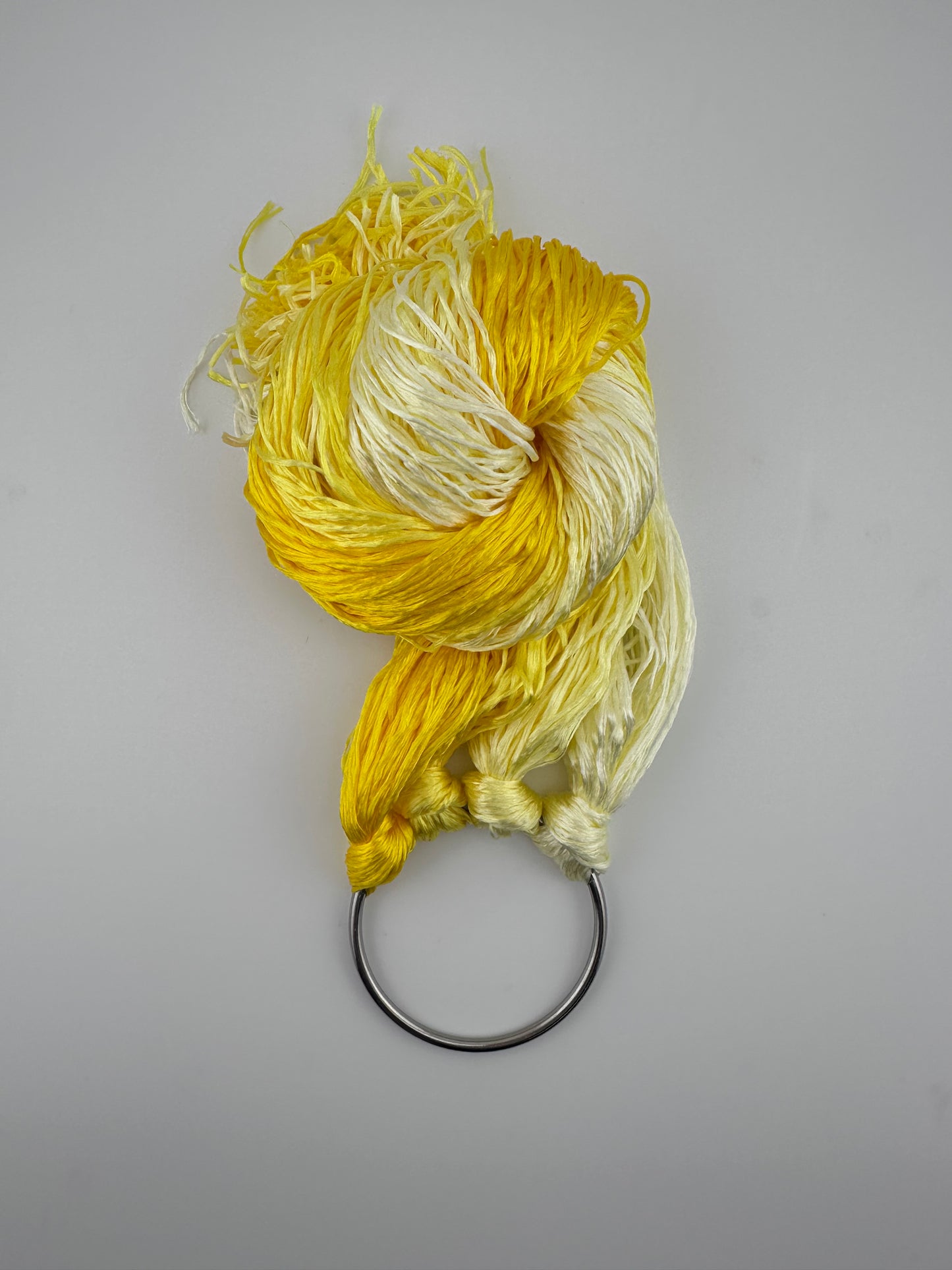 Slightly twisted mulberry silk threads for making velvet flowers