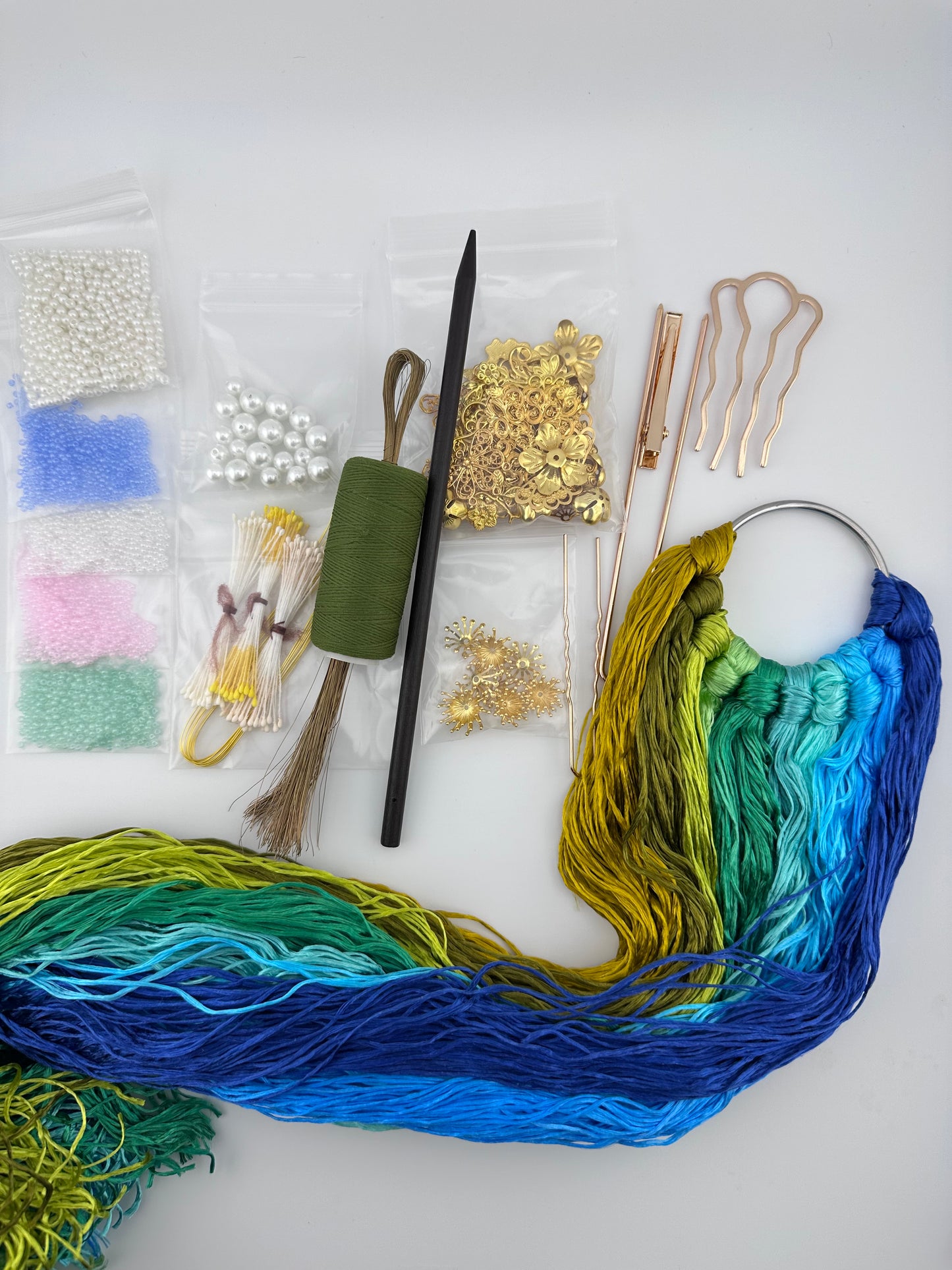 Beginner's kits for making mulberry silk velvet flowers