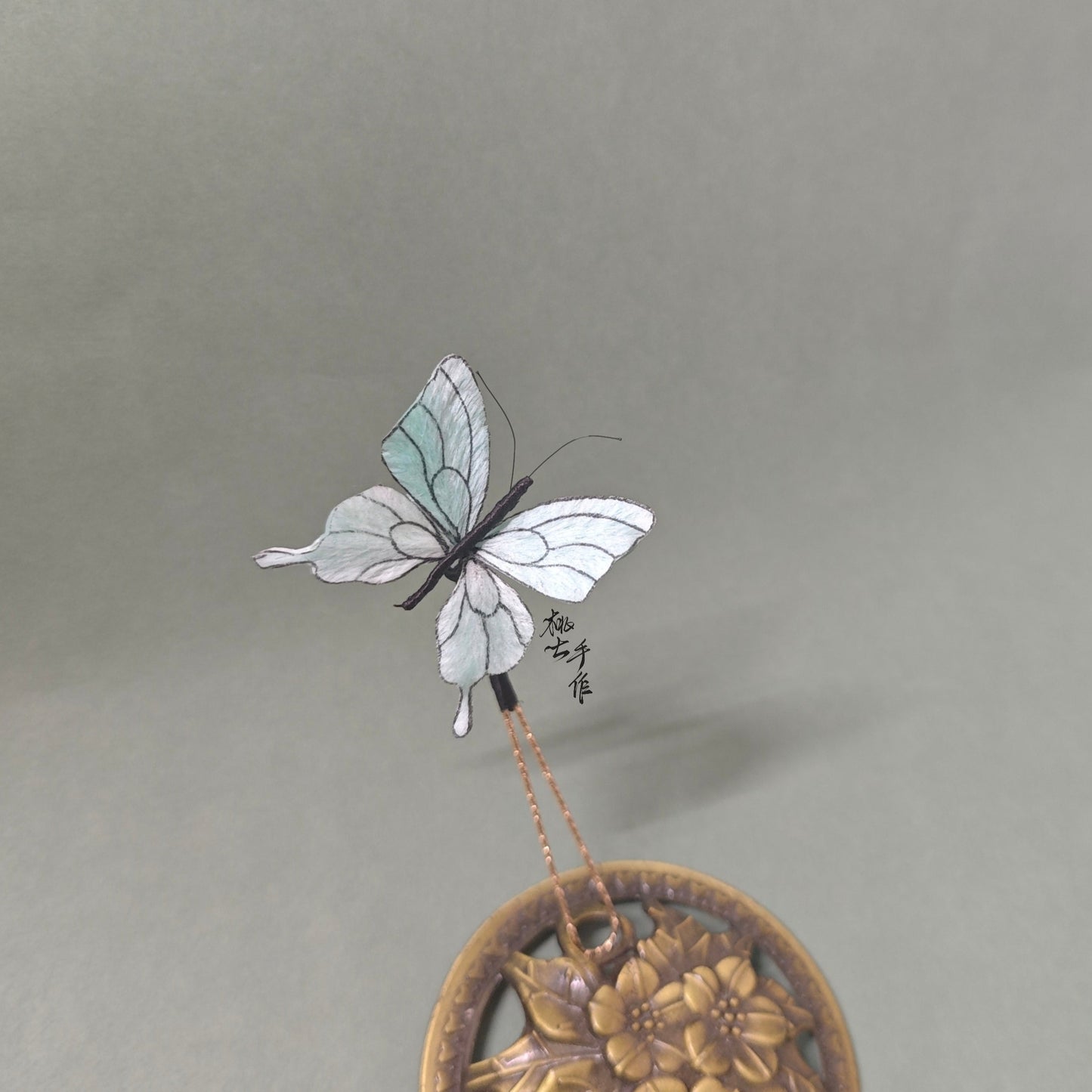 Butterfly hairpin mulberry silk flower velvet flower hairpin currently avaiable