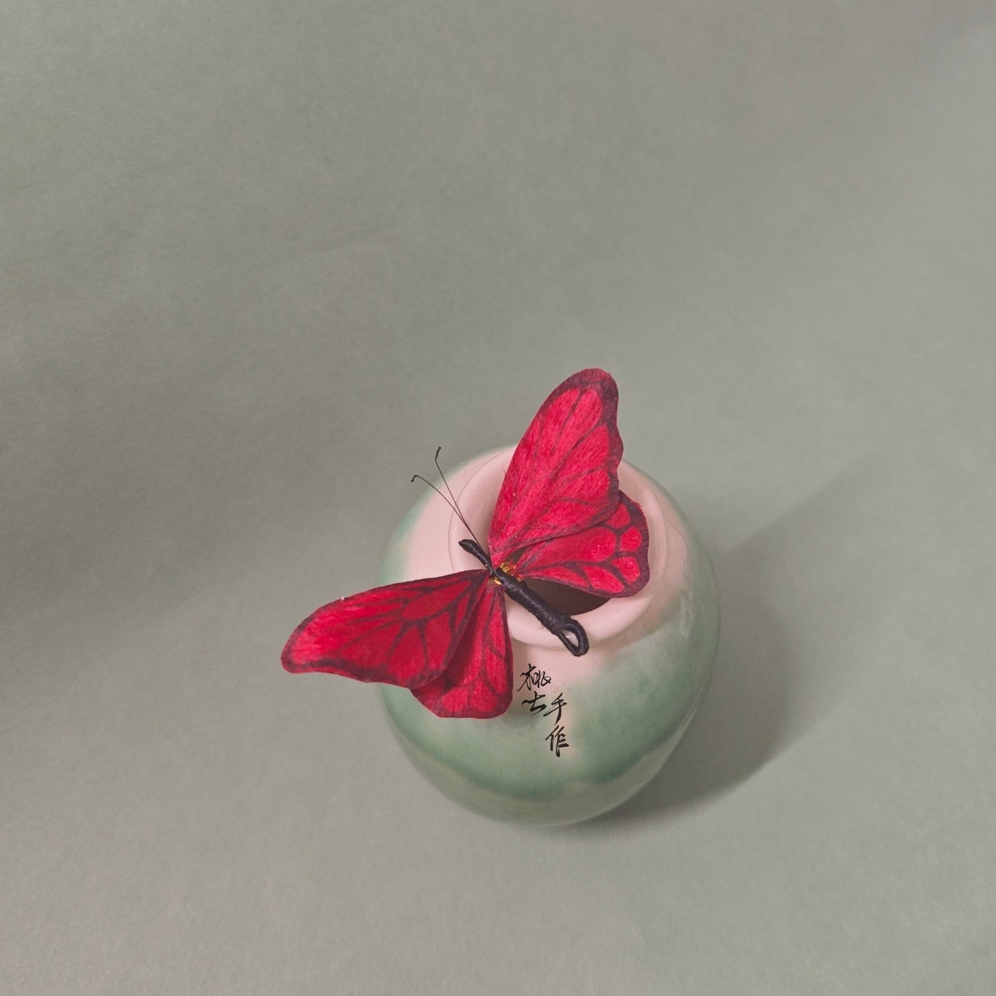 Butterfly hairpin mulberry silk flower velvet flower hairpin currently avaiable