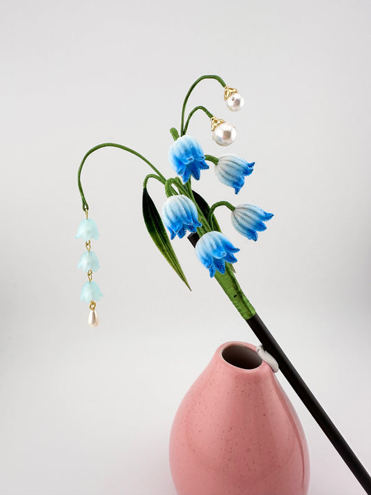Lily of the valley hairpin mulberry silk flower velvet flower hairpin pre-order