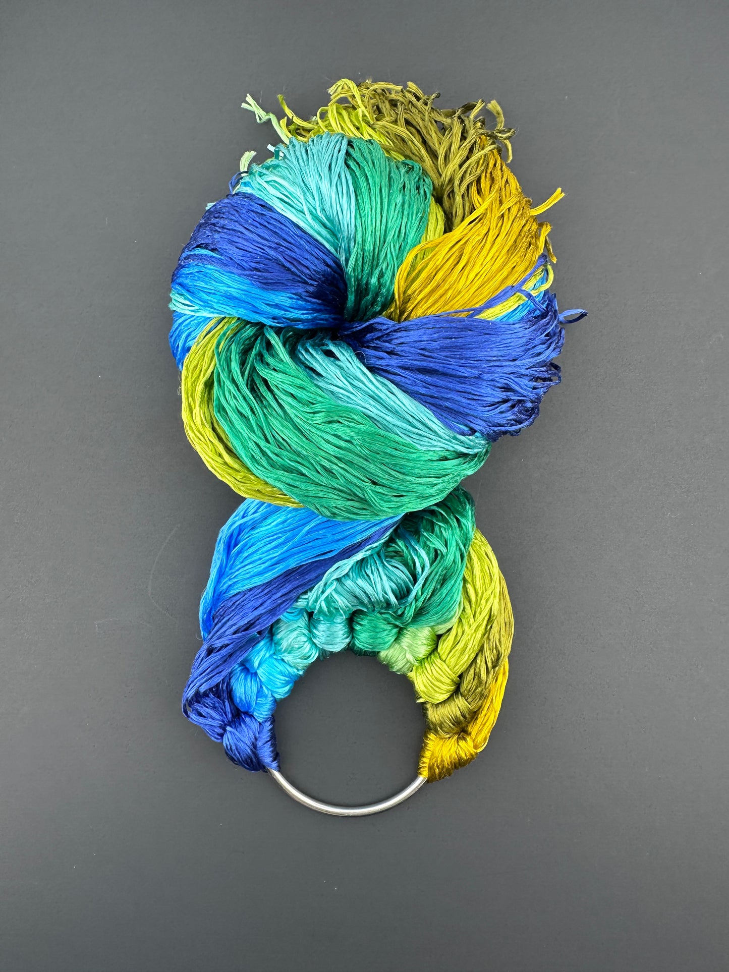 Slightly twisted mulberry silk threads for making velvet flowers