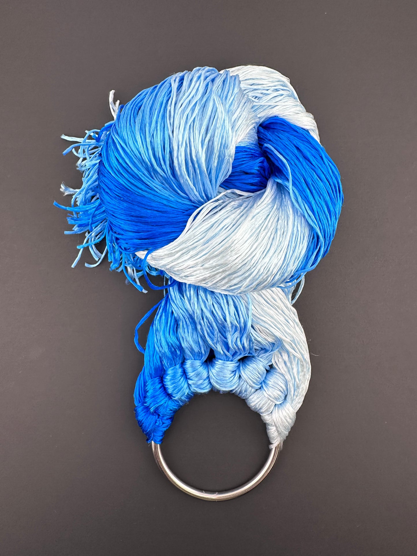 Slightly twisted mulberry silk threads for making velvet flowers