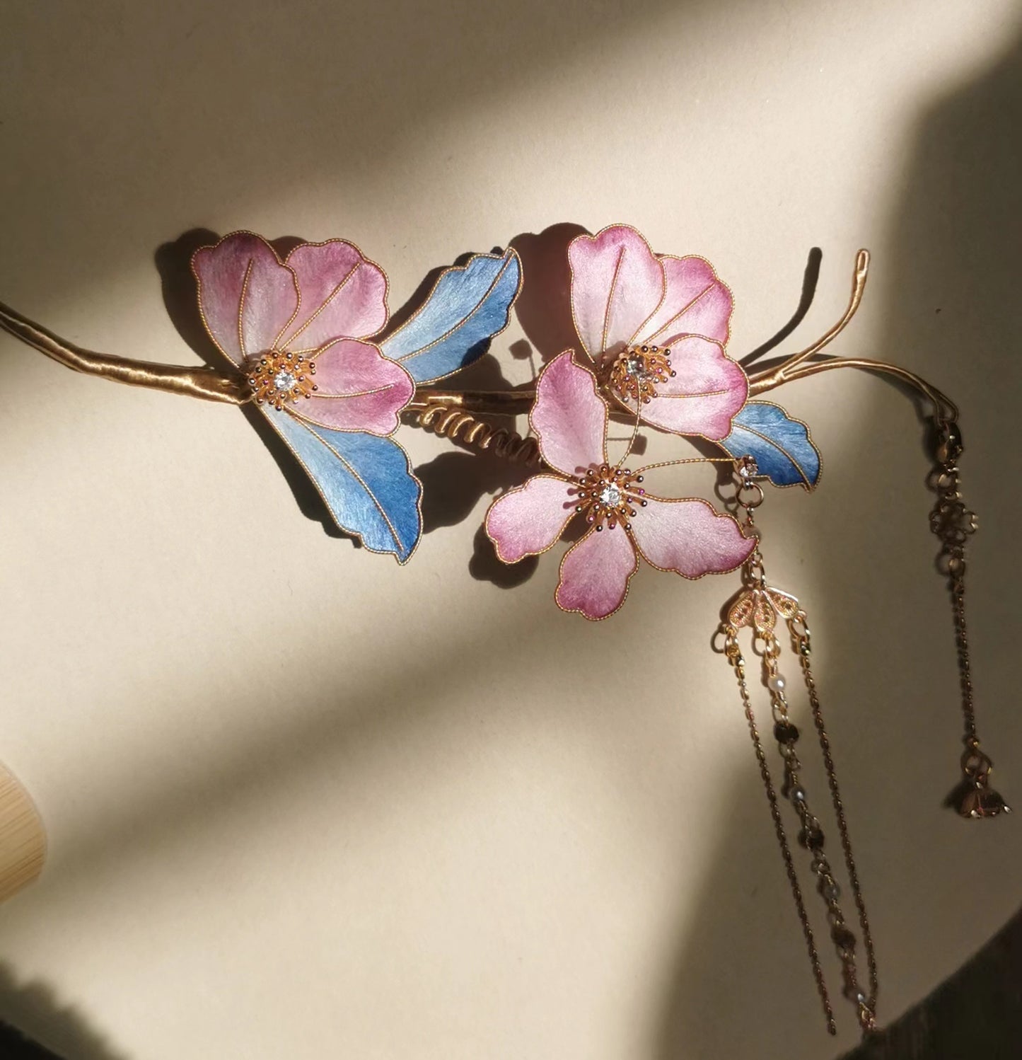 Elegant flowers mulberry silk hairpin pre-order