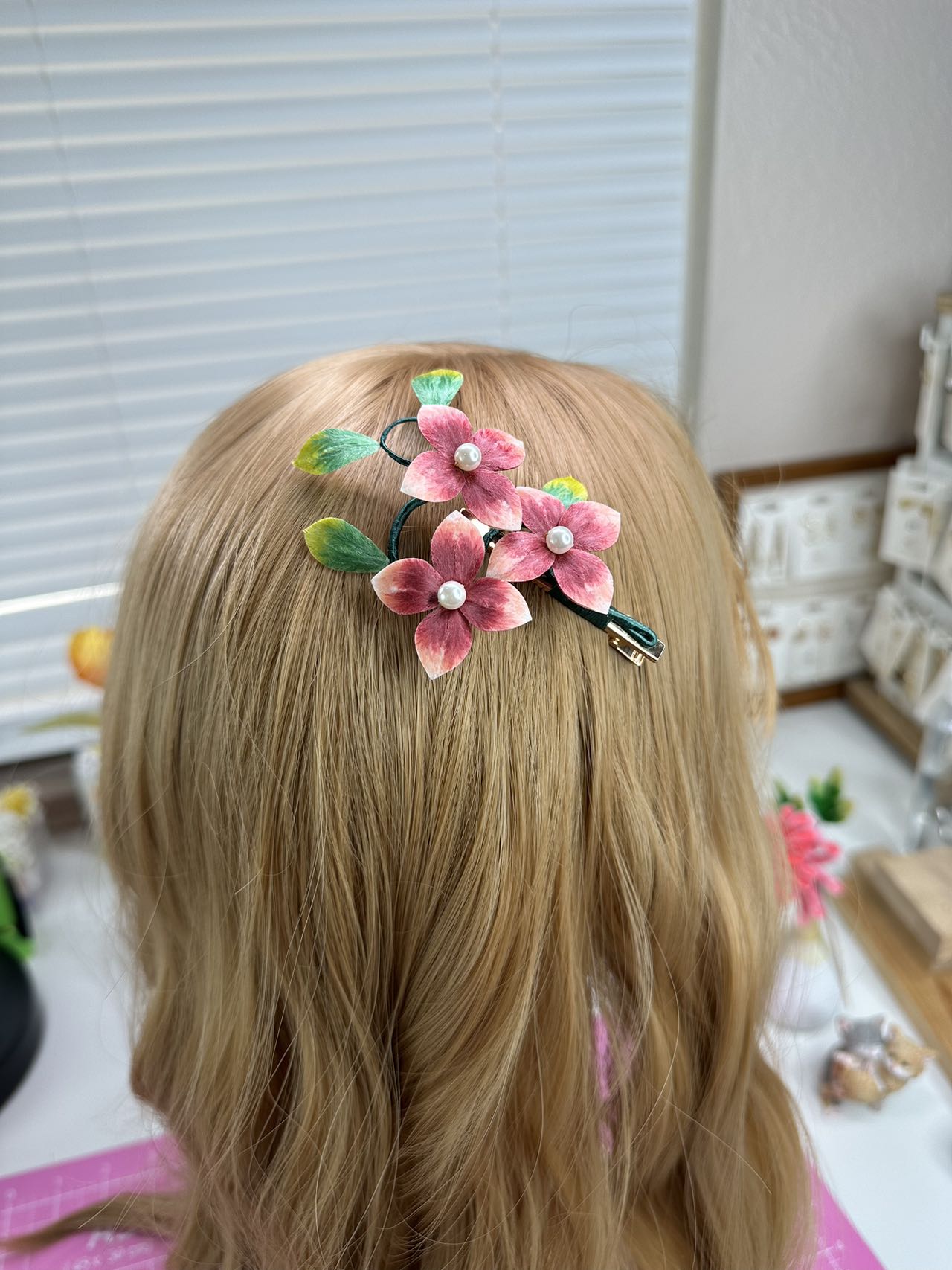 Hydrangea hairpin mulberry silk velvet flower hairpin currently available