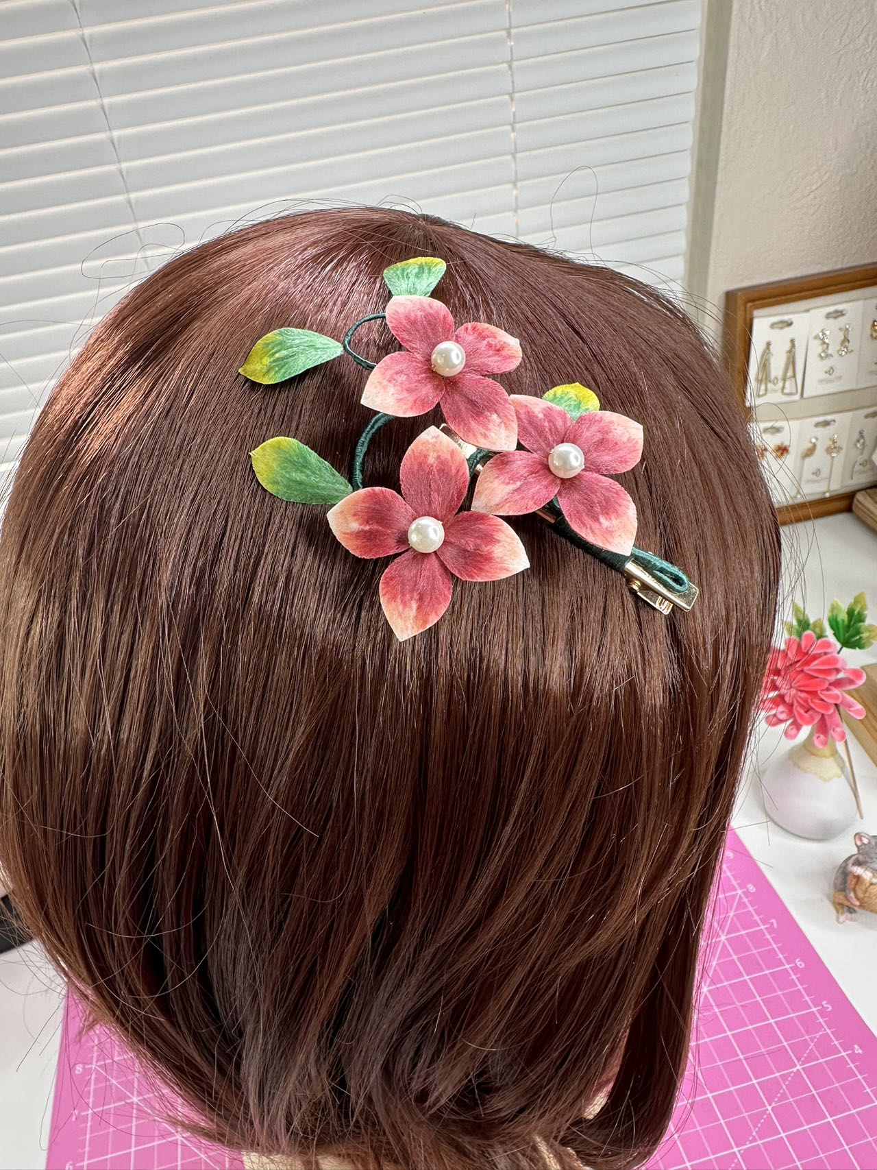 Hydrangea hairpin mulberry silk velvet flower hairpin currently available