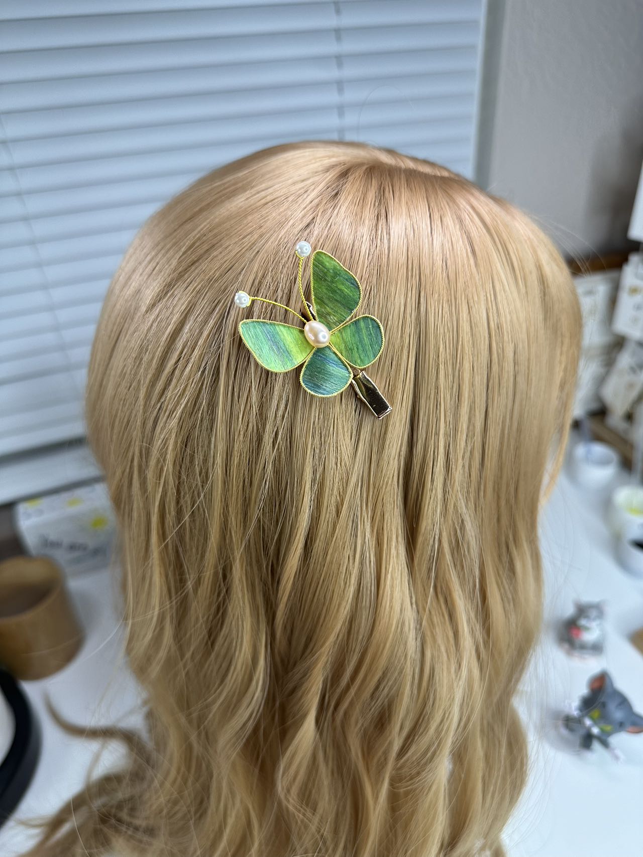 Tie dye Butterfly hairpin mulberry silk flower velvet flower hairpin currently available