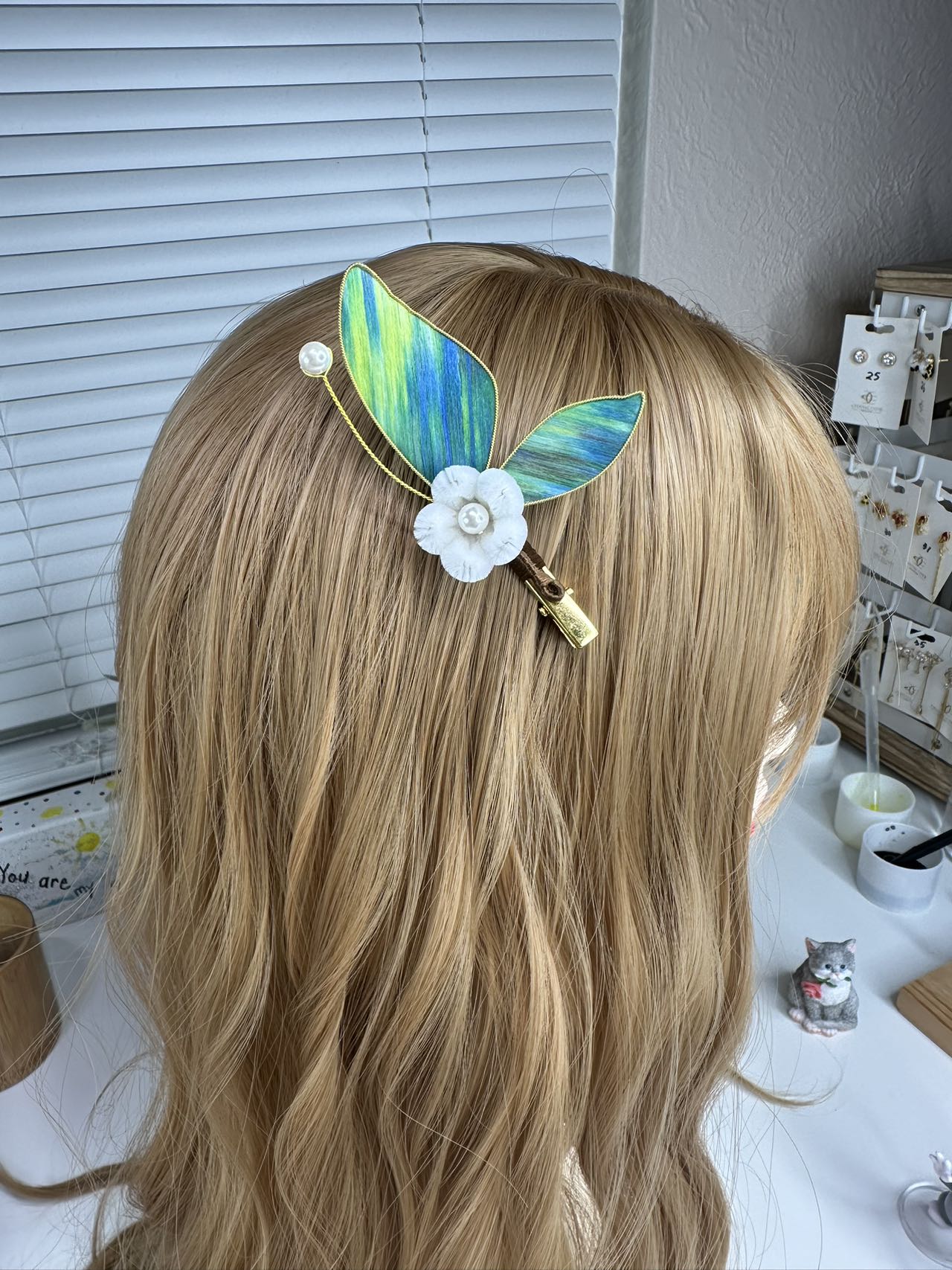 Tie dye Butterfly hairpin mulberry silk flower velvet flower hairpin currently available