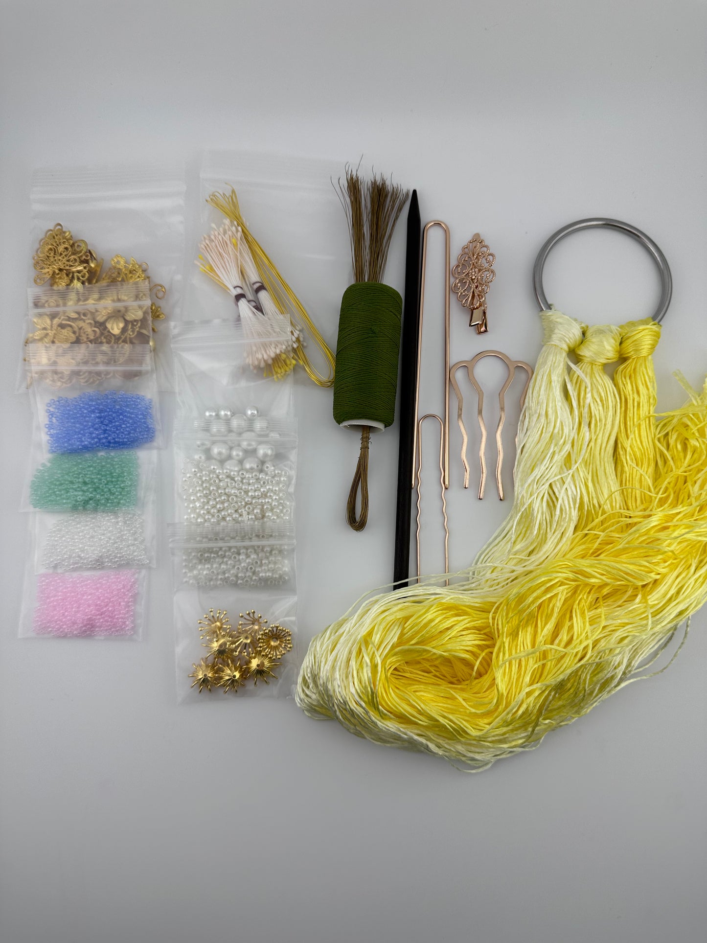 Beginner's kits for making mulberry silk velvet flowers