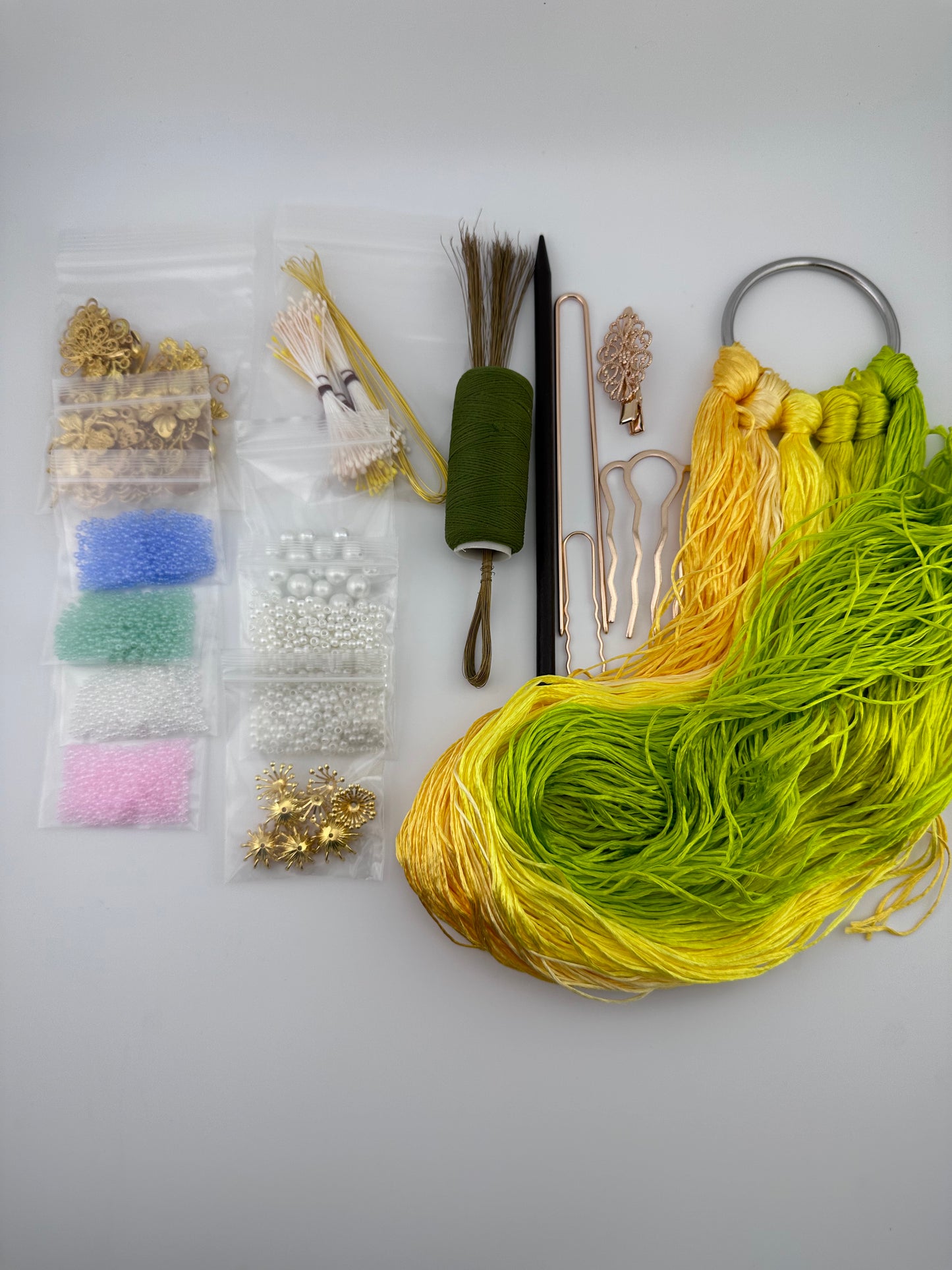 Beginner's kits for making mulberry silk velvet flowers