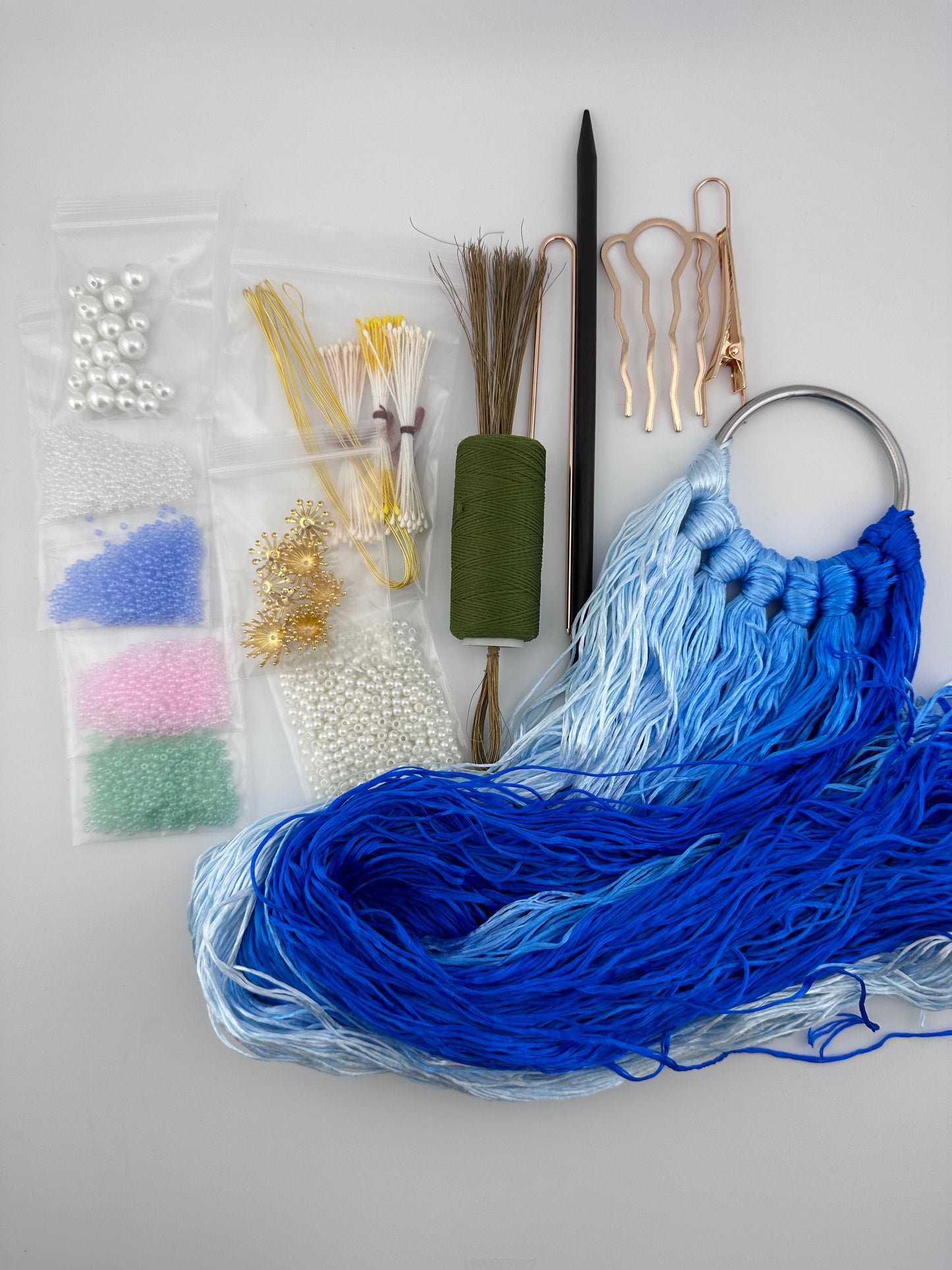 Beginner's kits for making mulberry silk velvet flowers